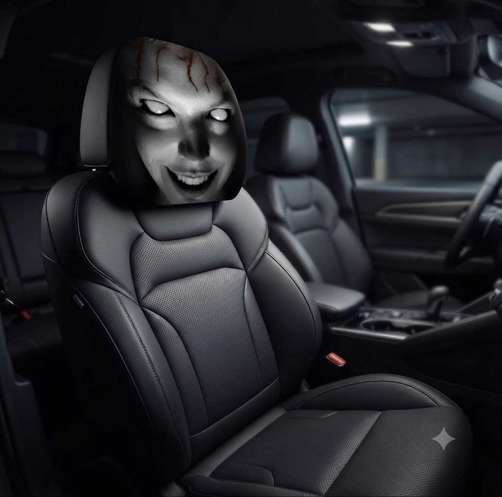 Scary Headrest Covers for Cars  Pack of 2