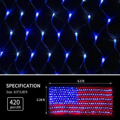 Led Flag Net Lights For July 4th