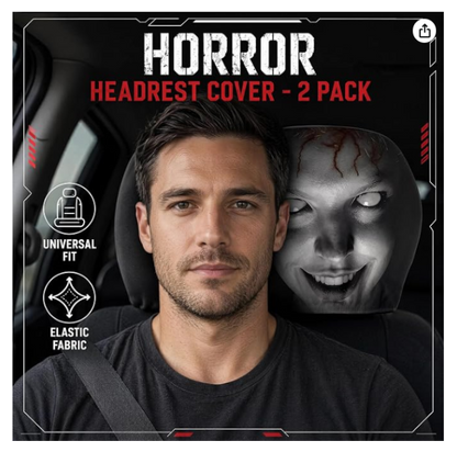 Scary Headrest Covers for Cars  Pack of 2
