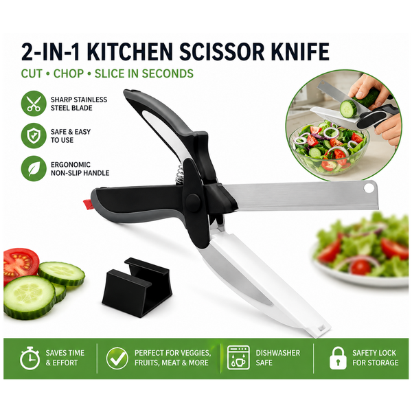 2-in-1 Kitchen Scissor Knife