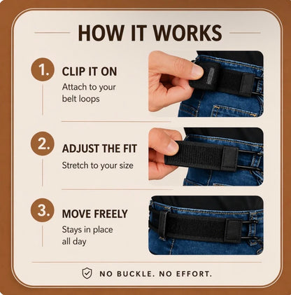 REVRO nobuckleco® Buckle-Free Belt